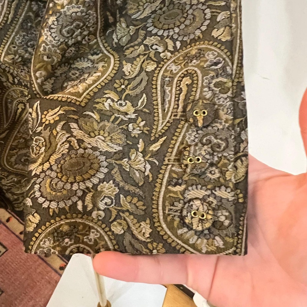 Vintage Paisley Tapestry Brocade Blazer Jacket Dark Academia USA 6 - Picture 5 of 12